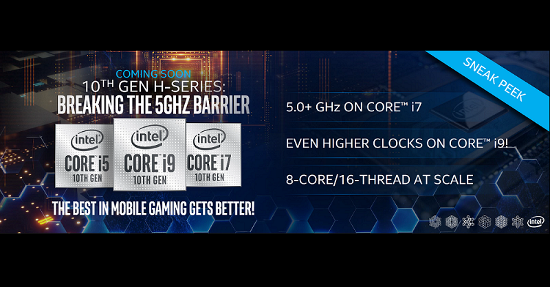 CPU Intel Comet Lake-H thế hệ 10 – Thông số kỹ thuật được tiết lộ