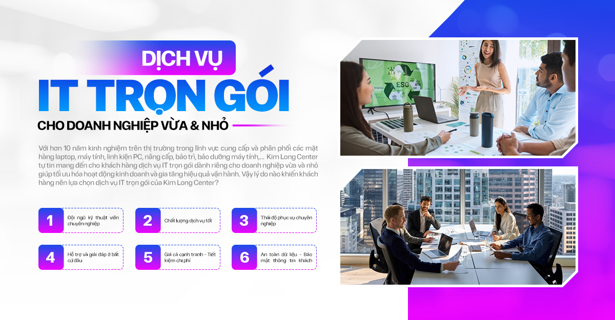 Dịch vụ IT trọn gói dành cho doanh nghiệp vừa và nhỏ
